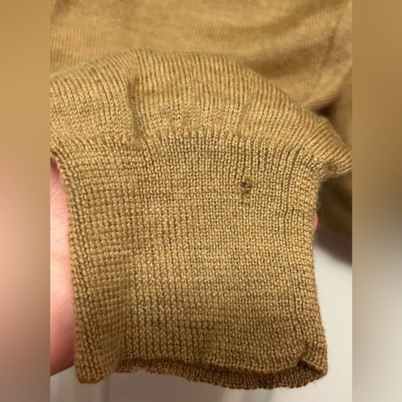 Vintage Belford classic 100% extra fine Merino Wool sweater men’s XL camel brown - Picture 10 of 16